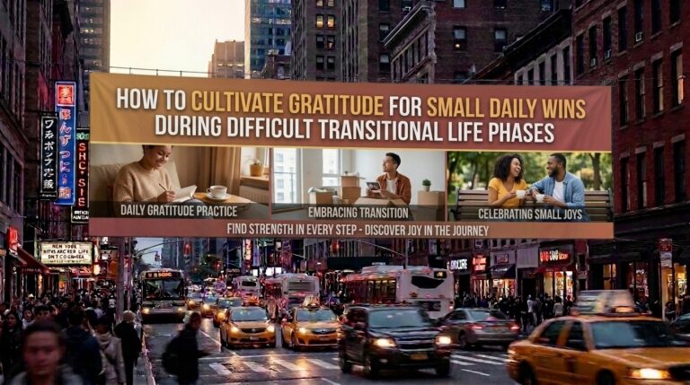 How to cultivate gratitude for small daily wins during difficult transitional life phases