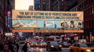 the art of letting go of perfectionism and embracing progress over flawless execution