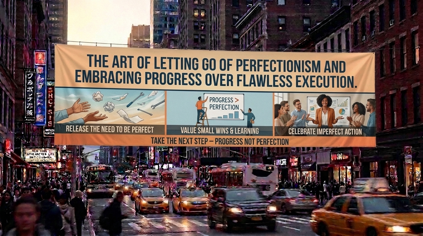 the art of letting go of perfectionism and embracing progress over flawless execution