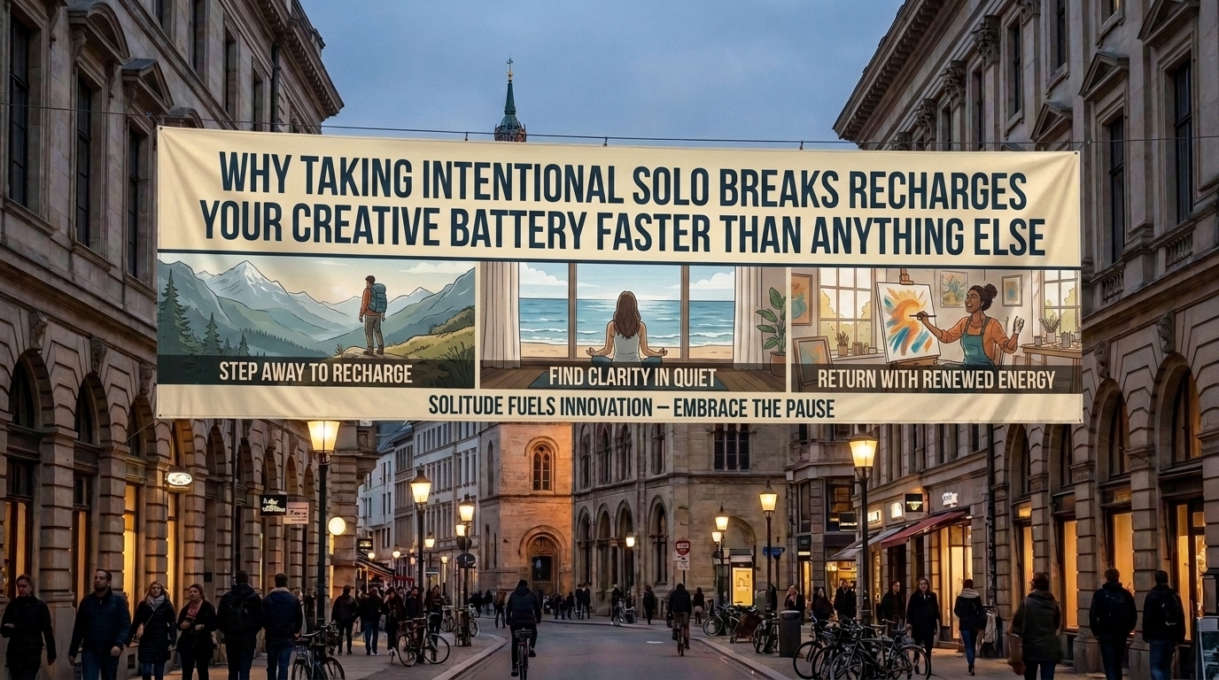 why taking intentional solo breaks recharges your creative battery faster than anything else