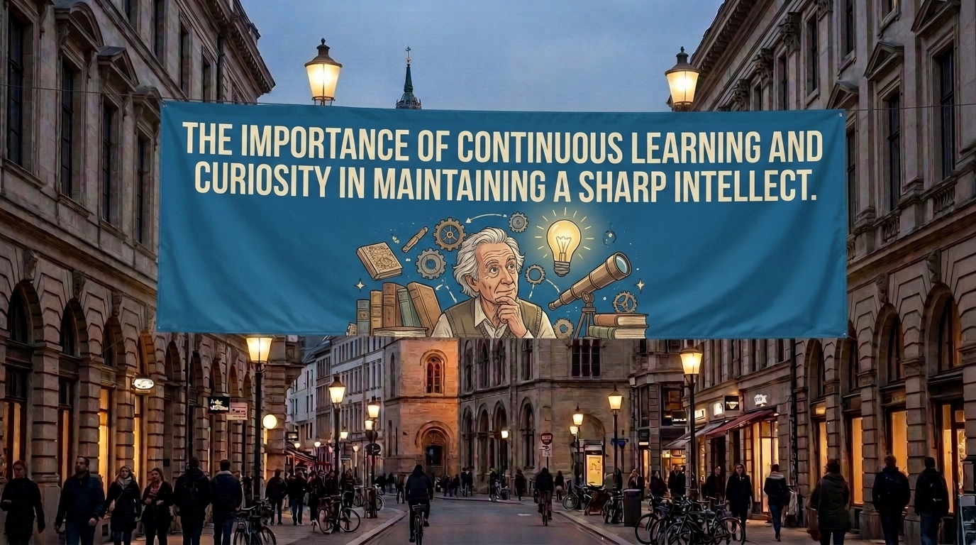 the importance of continuous learning and curiosity in maintaining a sharp intellect