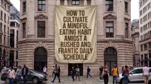 how to cultivate a mindful eating habit amidst a rushed and frantic daily schedule