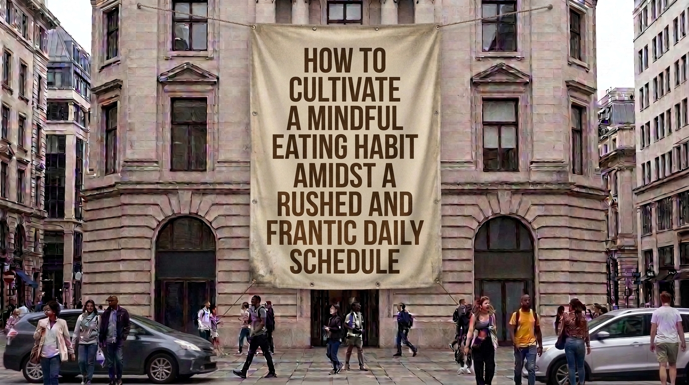 how to cultivate a mindful eating habit amidst a rushed and frantic daily schedule