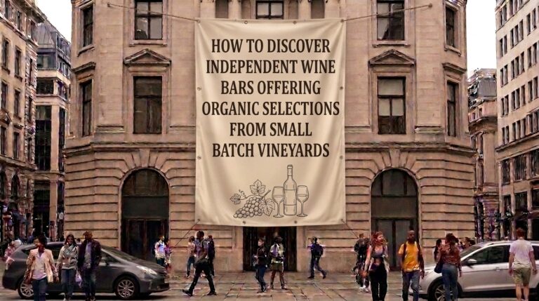 How to discover independent wine bars offering organic selections from small batch vineyards