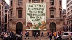 how to plan a weekend baking project using fresh ingredients from local markets