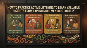 how to practice active listening to learn valuable insights from experienced mentors locally