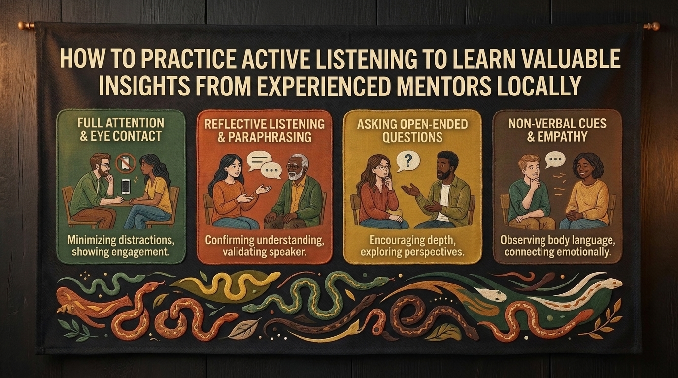 how to practice active listening to learn valuable insights from experienced mentors locally