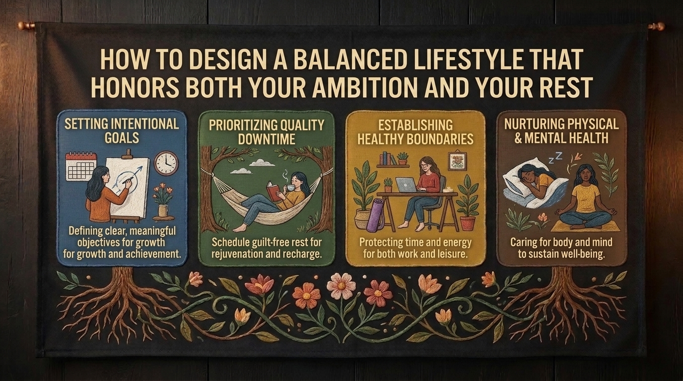 how to design a balanced lifestyle that honors both your ambition and your rest