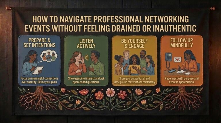 How to navigate professional networking events without feeling drained or inauthentic