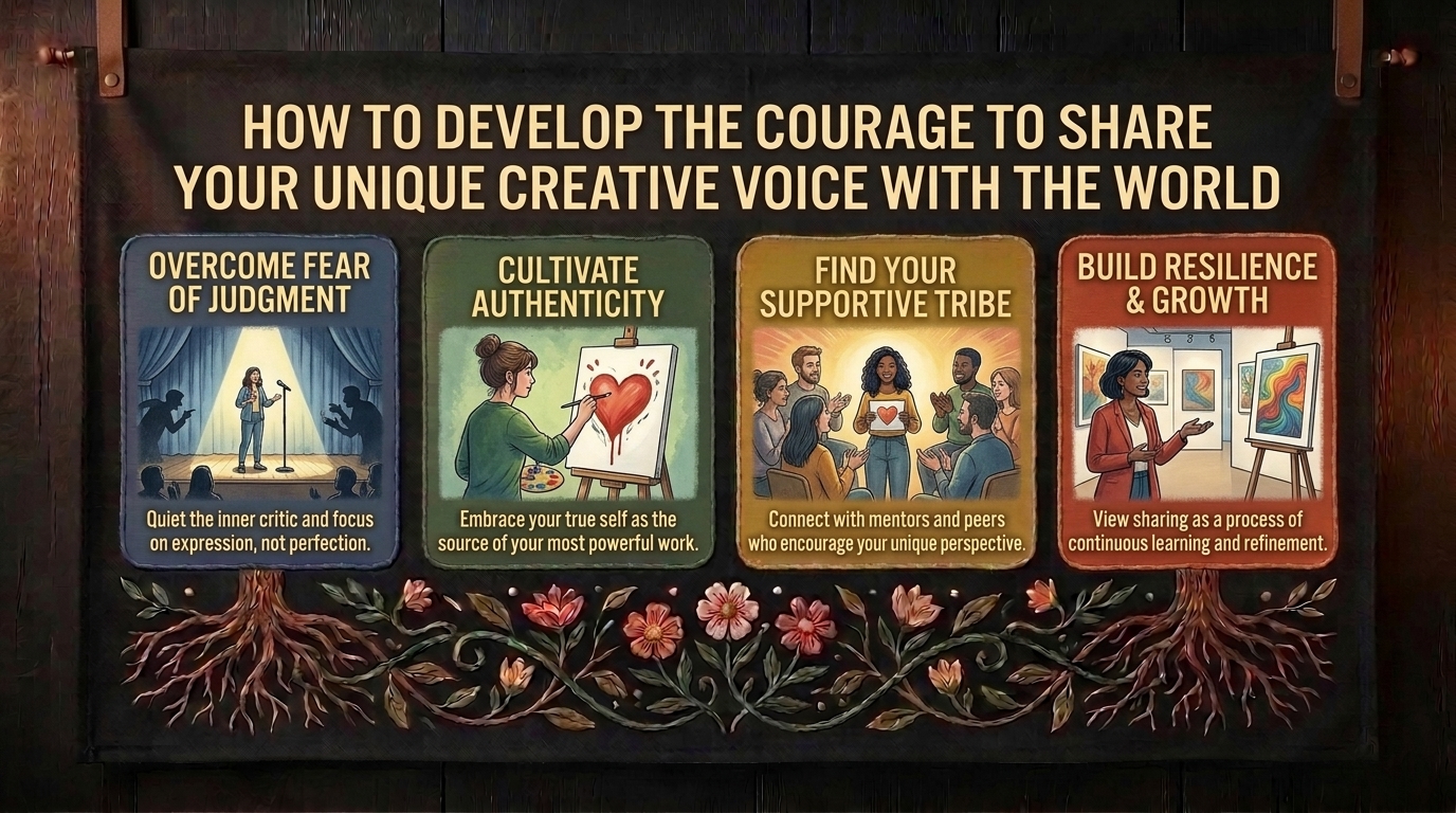 how to develop the courage to share your unique creative voice with the world