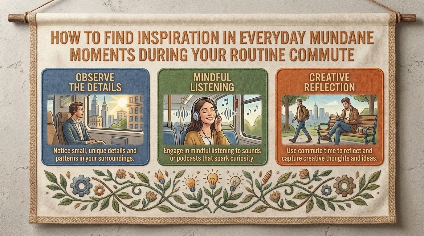 how to find inspiration in everyday mundane moments during your routine commute