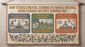 how to build mental stamina to handle intense work periods without burning out
