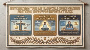 why choosing your battles wisely saves precious emotional energy for important tasks