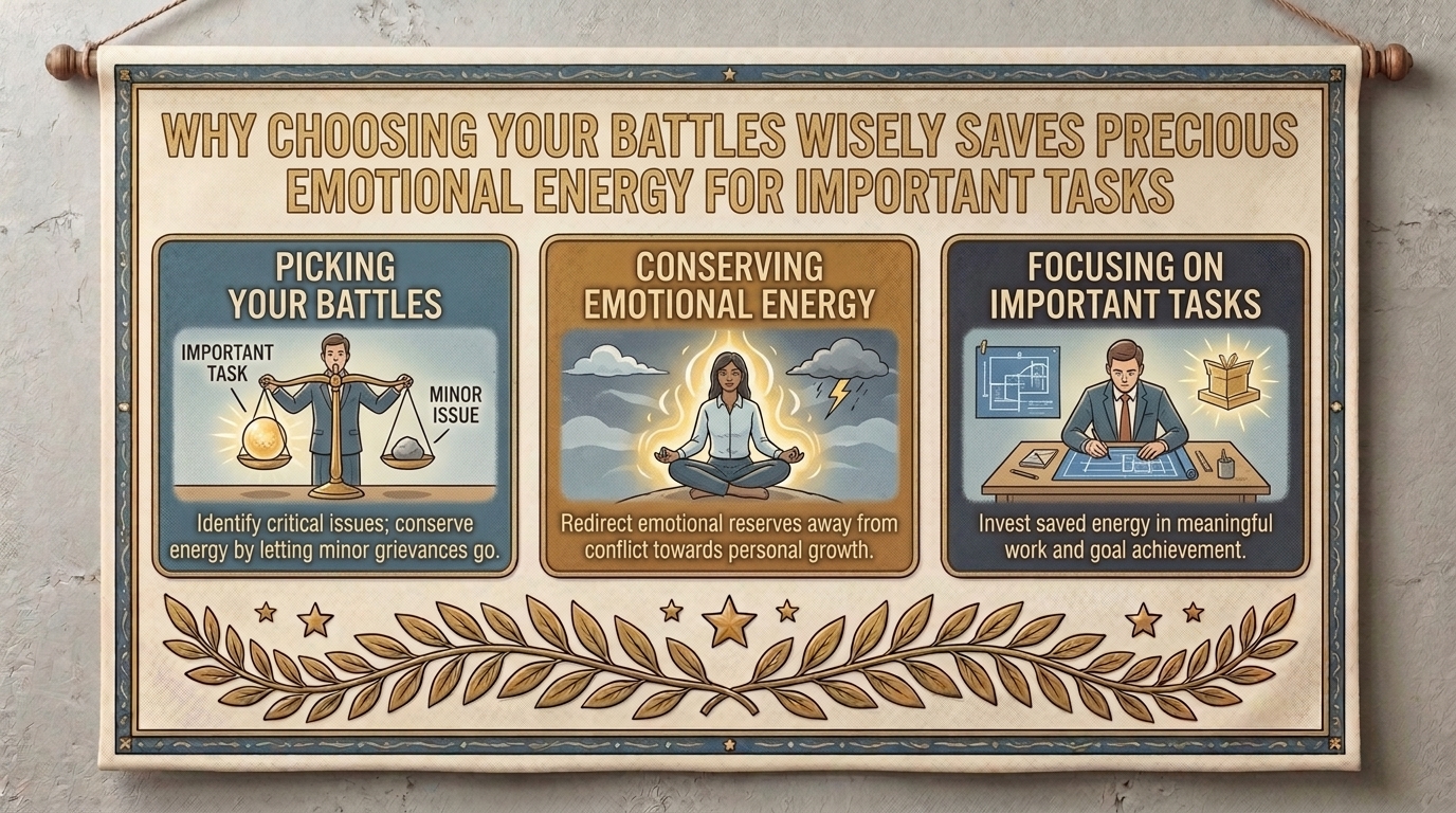 why choosing your battles wisely saves precious emotional energy for important tasks