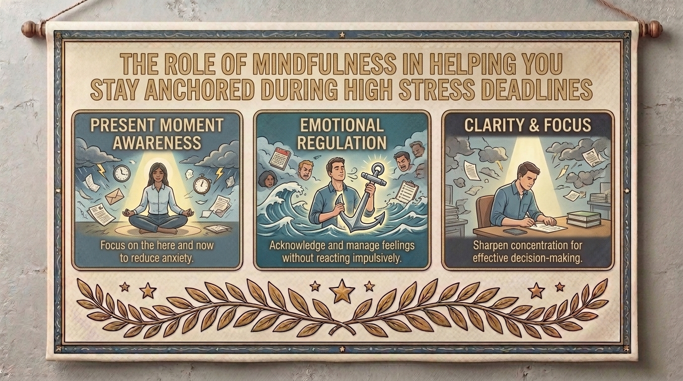 the role of mindfulness in helping you stay anchored during high stress deadlines