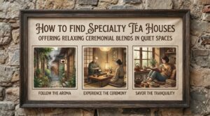 how to find specialty tea houses offering relaxing ceremonial blends in quiet spaces