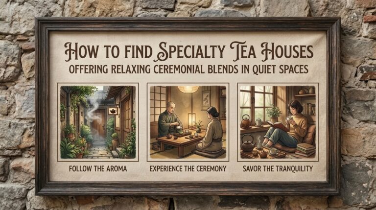 How to find specialty tea houses offering relaxing ceremonial blends in quiet spaces