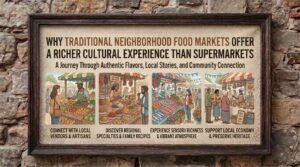 why traditional neighborhood food markets offer a richer cultural experience than supermarkets