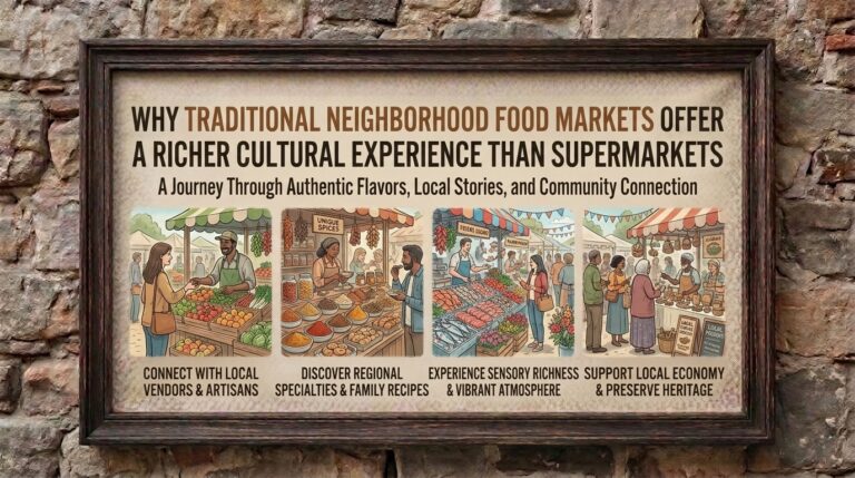 Why traditional neighborhood food markets offer a richer cultural experience than supermarkets