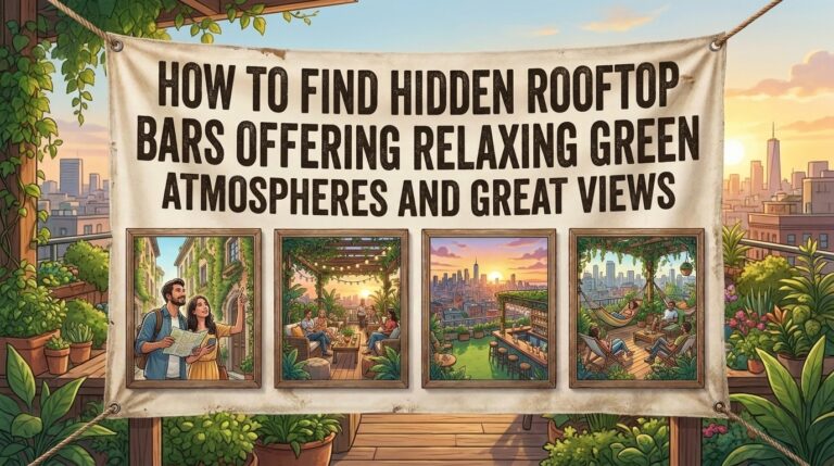 How to find hidden rooftop bars offering relaxing green atmospheres and great views
