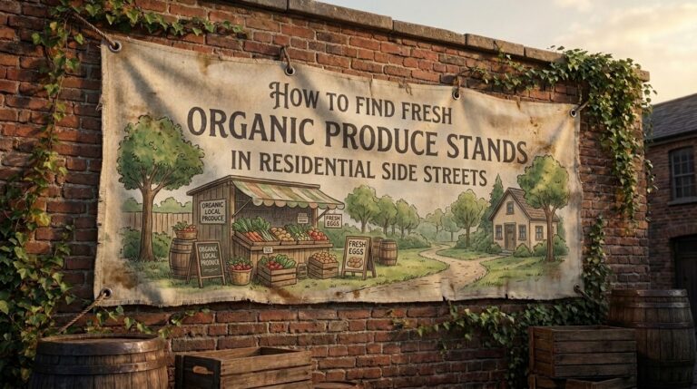 How to find fresh organic produce stands tucked away in residential side streets