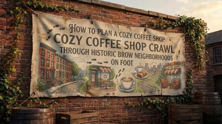 How to plan a cozy coffee shop crawl through historic brownstone neighborhoods on foot