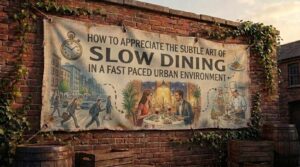 how to appreciate the subtle art of slow dining in a fast paced urban environment