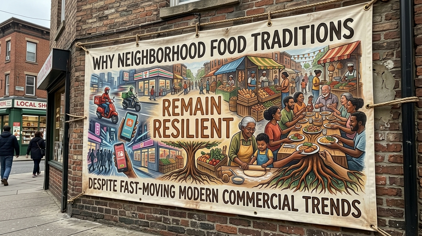 why neighborhood food traditions remain resilient despite fast moving modern commercial trends